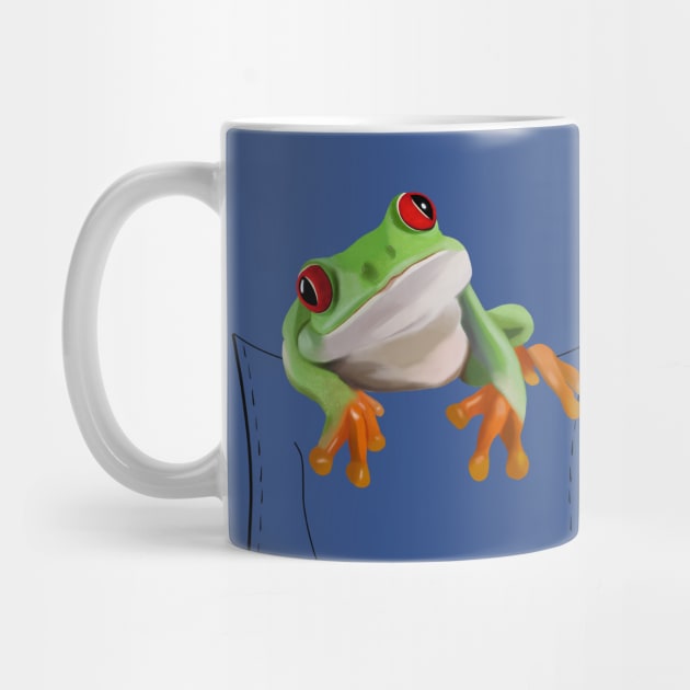 Peeking Pocket Pet - Tree Frog by Suneldesigns